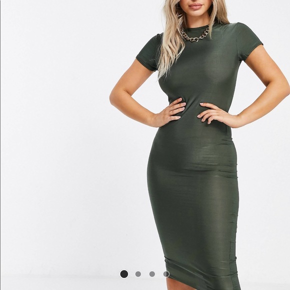 missguided bodycon midi dress slinky size 4 NWT d - Picture 7 of 7